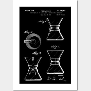 Coffee Chemex patent art / coffee chemex Patent Illustration Posters and Art